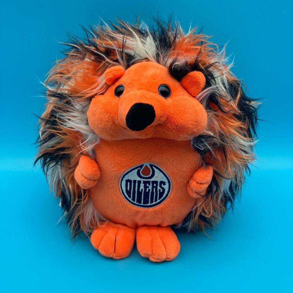 Edmonton Oilers NHL Fluffy Hedgehog Plush Toy by Forever Collectibles